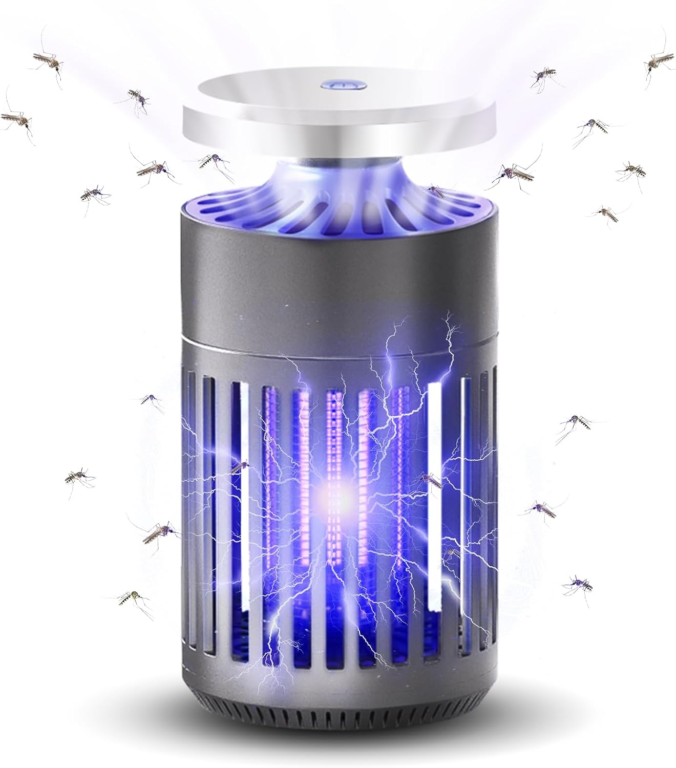 Pest Sniper Indoor Insect Trap,Attracts and Zaps Mosquitos, Gnats, Moths, Fruit Flies,2 in 1 Bug Zapper with Suction and Electric Grid
