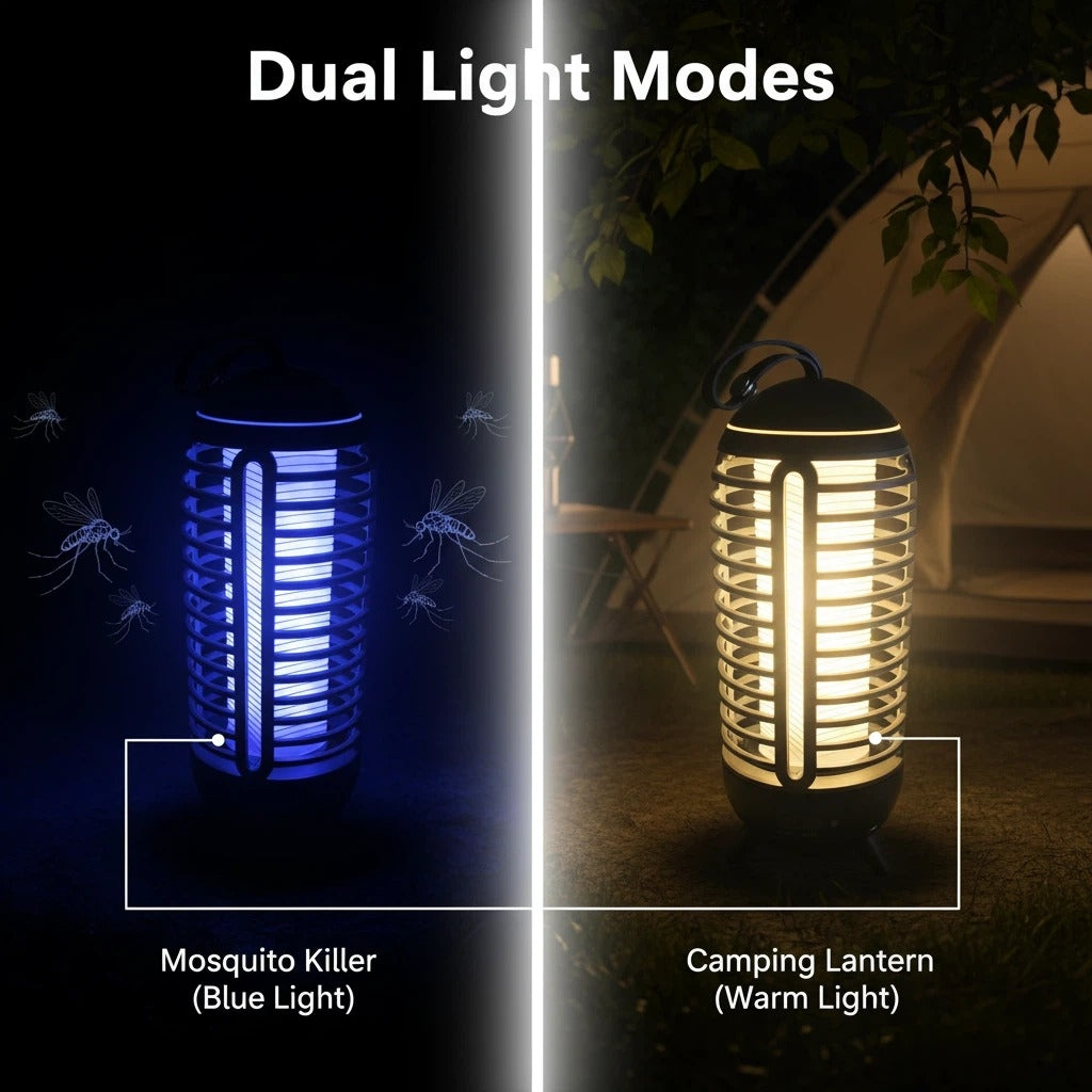 (2-in-1) IP66 Waterproof Mosquito Killer Lamp | USB Rechargeable | Portable
