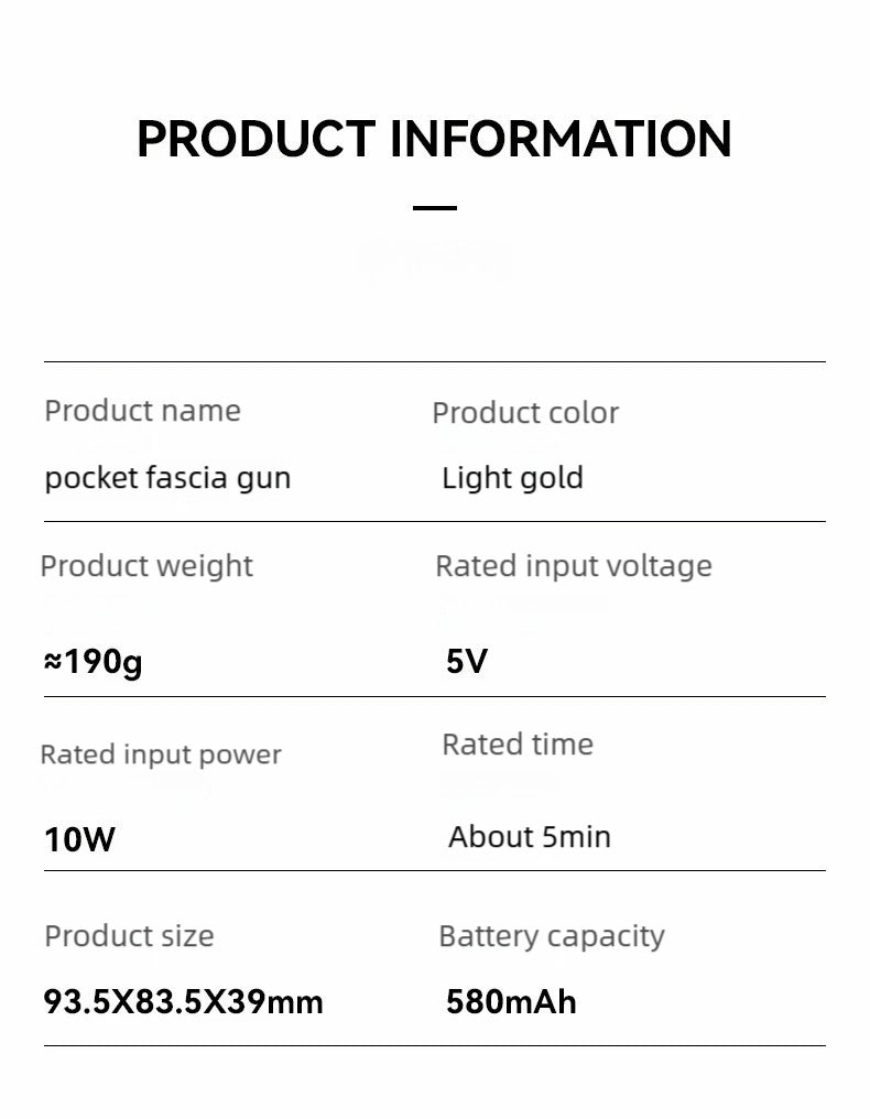 Mini Pocket Massage Gun - Ultra-Portable Muscle Relief (Light Gold)