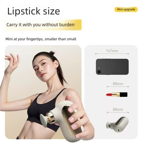 Mini Pocket Massage Gun - Ultra-Portable Muscle Relief (Light Gold)