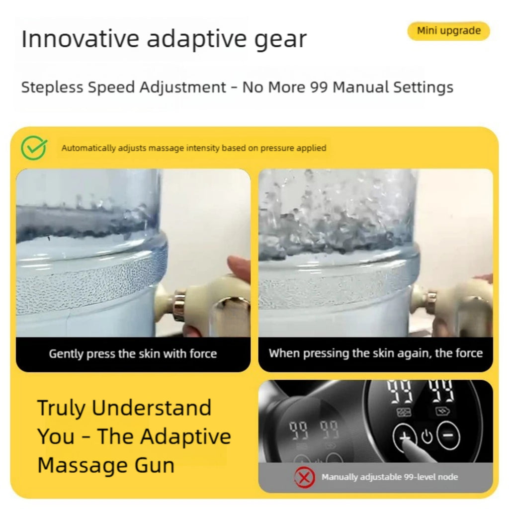 Mini Pocket Massage Gun - Ultra-Portable Muscle Relief (Light Gold)