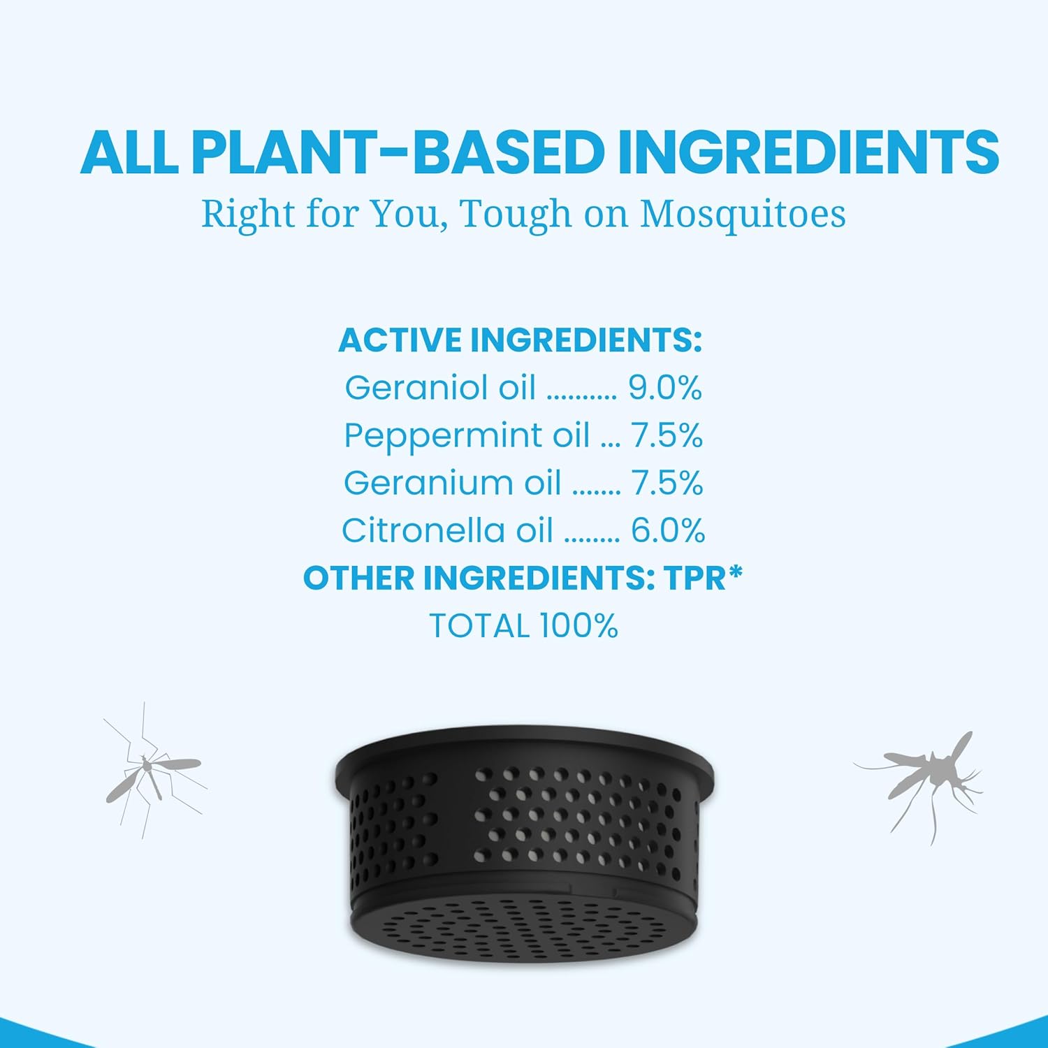 Mosquito Repellent Outdoor Patio, Bug Repellent Outdoor Portable Insect Repeller Rechargeable Mosquito Deterrent Device Camping Hiking (Black, 2 Refills)