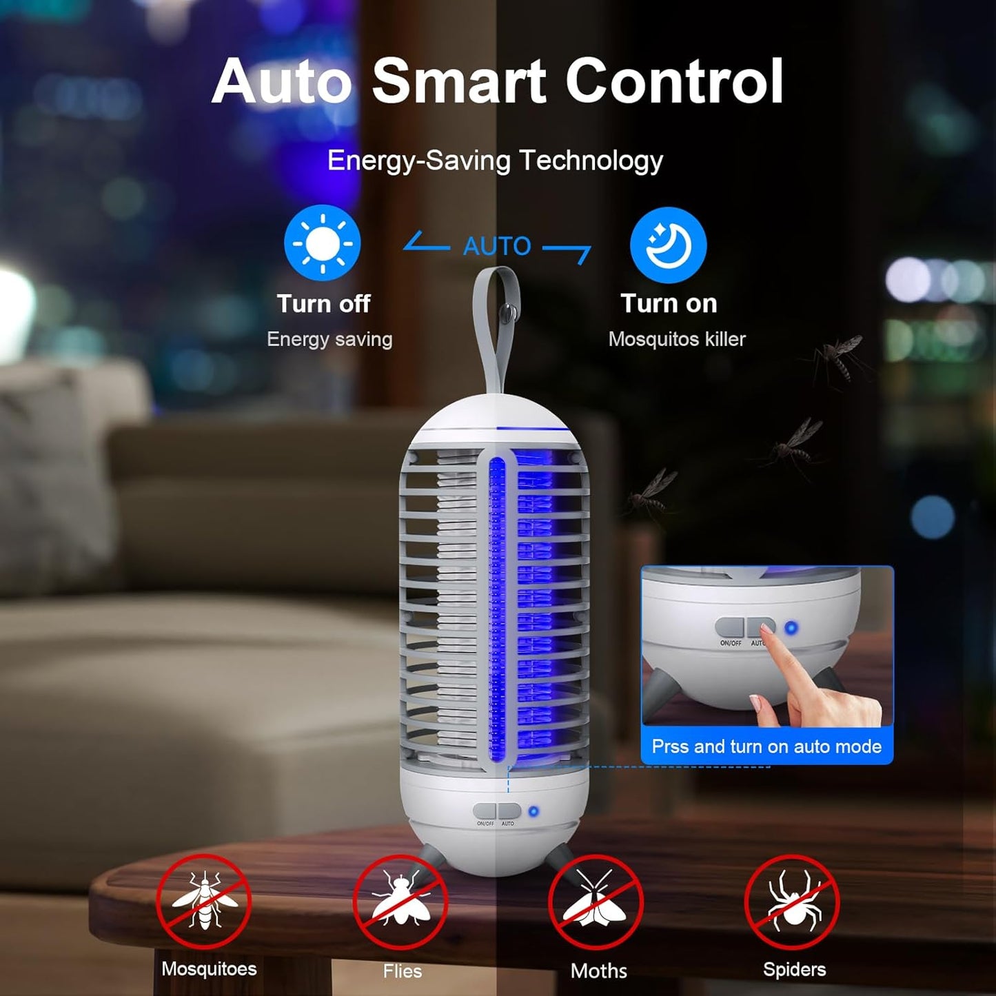 Portaout Electric Trap Outdoor Rechargeable 2 in 1 Wireless Mosquito Killer Lamp for Home, Garden, Campsite