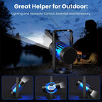Bug Zapper Outdoor & Indoor, 4200V Electric Mosquito Zapper, 4 in 1 Fly Trap with 5000mAh Battery & LED, Portable & Rechargeable Mosquito Killer for Outdoor Patio, Camping