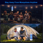 Bug Zapper Outdoor Rechargeable 2 in 1 Wireless Mosquito Killer Lamp 2500mAh Bug Zapper Electric Trap Ideal Fly Zapper Indoor for Patio, Home, Backyard, Yard, Garden, Campsite (Black) 1