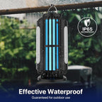 Bug Zapper Outdoor, Solar Bug Zapper with 3 Solar Panels, IP65 Zapper Indoor for Home, 3600mAh Mosquito Killer for Backyard