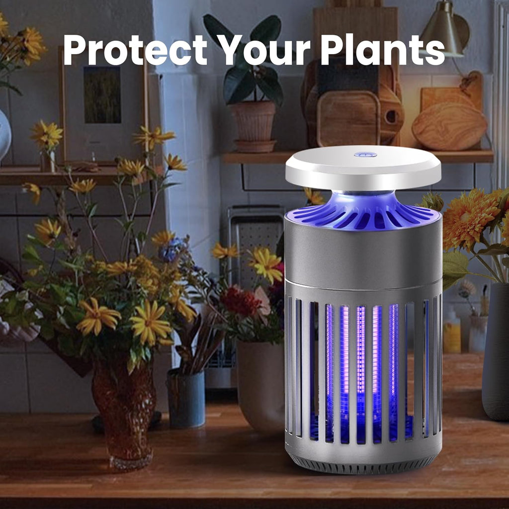 Pest Sniper Indoor Insect Trap,Attracts and Zaps Mosquitos, Gnats, Moths, Fruit Flies，2 in 1 Bug Zapper with Suction and Electric Grid