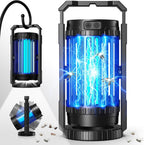 Bug Zapper Outdoor & Indoor, 4200V Electric Mosquito Zapper, 4 in 1 Fly Trap with 5000mAh Battery & LED, Portable & Rechargeable Mosquito Killer for Outdoor Patio, Camping