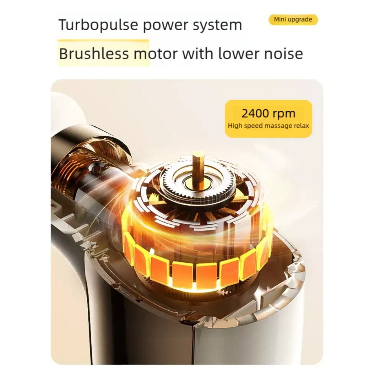 Mini Pocket Massage Gun - Ultra-Portable Muscle Relief (Light Gold)